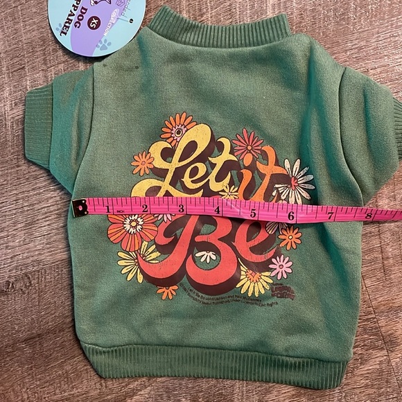 Blended Clothing Inc. Beatles Let It Be Boho Floral 60s Green Sweatshirt size XS - Picture 12 of 13